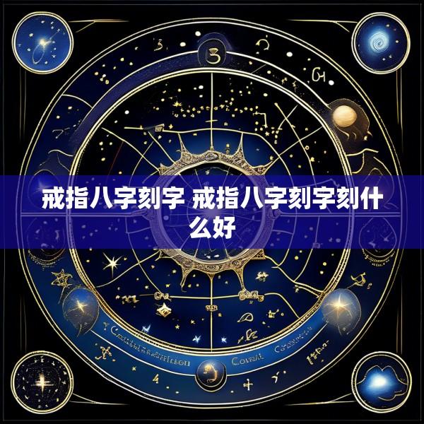戒指八字刻字 戒指八字刻字刻什么好