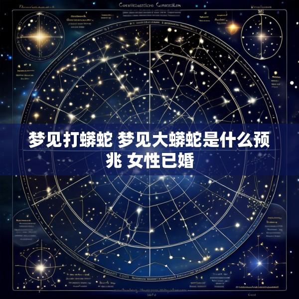 梦见打蟒蛇 梦见大蟒蛇是什么预兆 女性已婚