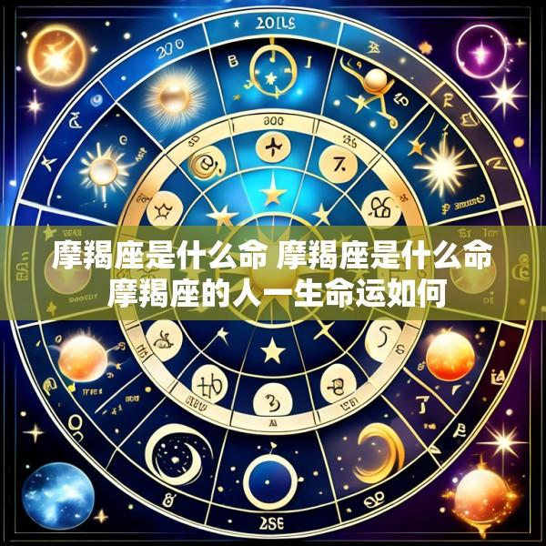摩羯座是什么命 摩羯座是什么命 摩羯座的人一生命运如何
