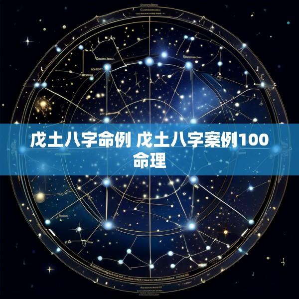 戊土八字命例 戊土八字案例100命理