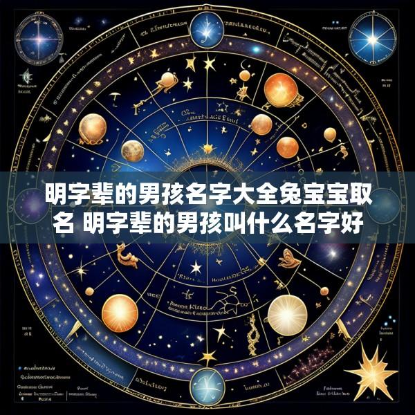 明字辈的男孩名字大全兔宝宝取名 明字辈的男孩叫什么名字好