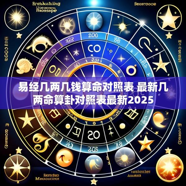 易经几两几钱算命对照表 最新几两命算卦对照表最新2025