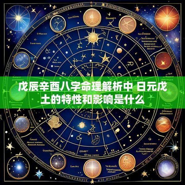 戊辰辛酉八字命理解析中 日元戊土的特性和影响是什么