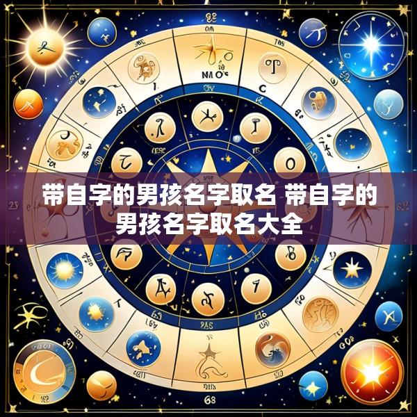 带自字的男孩名字取名 带自字的男孩名字取名大全
