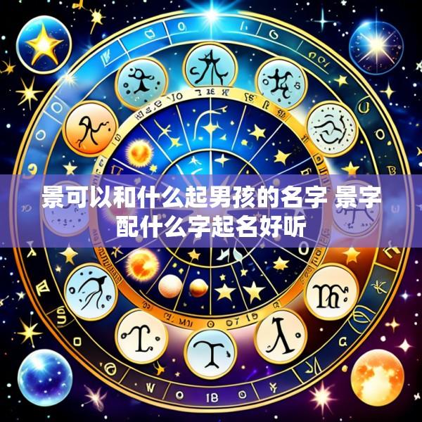 景可以和什么起男孩的名字 景字配什么字起名好听