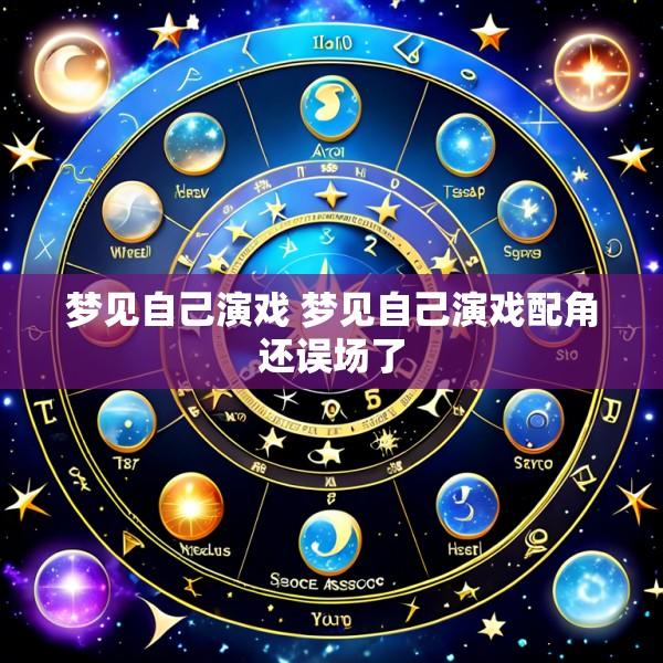 梦见自己演戏 梦见自己演戏配角还误场了