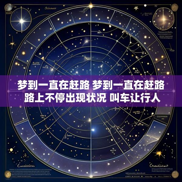 梦到一直在赶路 梦到一直在赶路 路上不停出现状况 叫车让行人