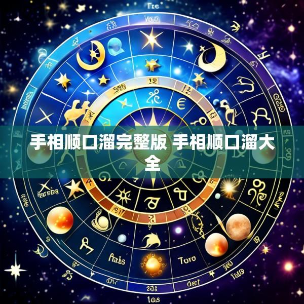 手相顺口溜完整版 手相顺口溜大全