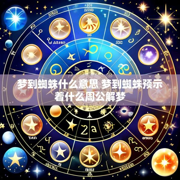 梦到蜘蛛什么意思 梦到蜘蛛预示着什么周公解梦