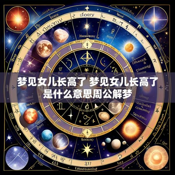 梦见女儿长高了 梦见女儿长高了是什么意思周公解梦