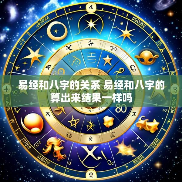 易经和八字的关系 易经和八字的算出来结果一样吗