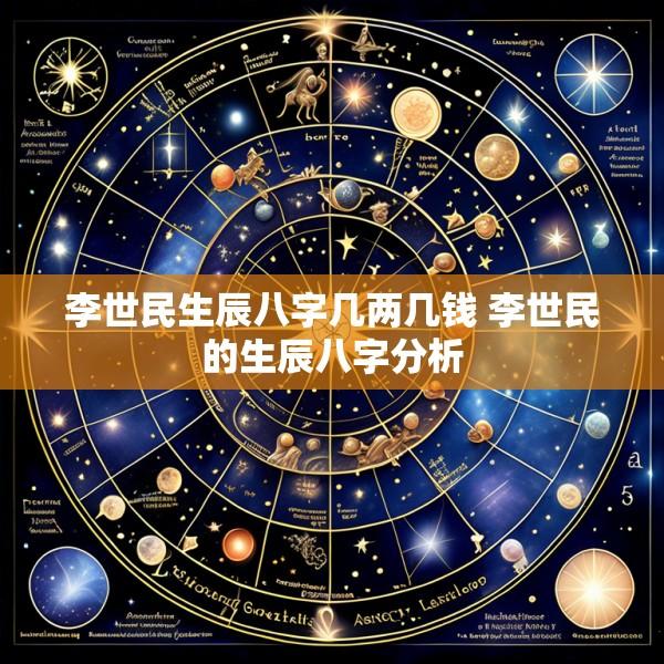 李世民生辰八字几两几钱 李世民的生辰八字分析