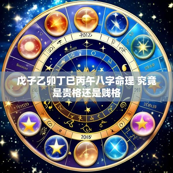 戊子乙卯丁巳丙午八字命理 究竟是贵格还是贱格