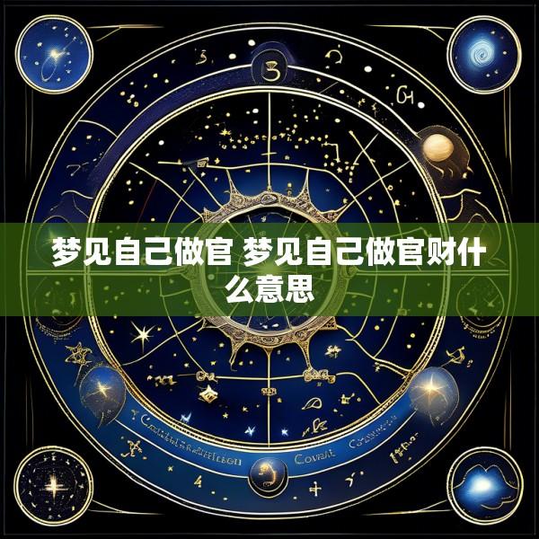 梦见自己做官 梦见自己做官财什么意思
