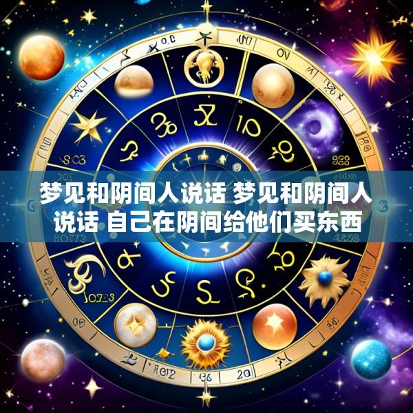 梦见和阴间人说话 梦见和阴间人说话 自己在阴间给他们买东西