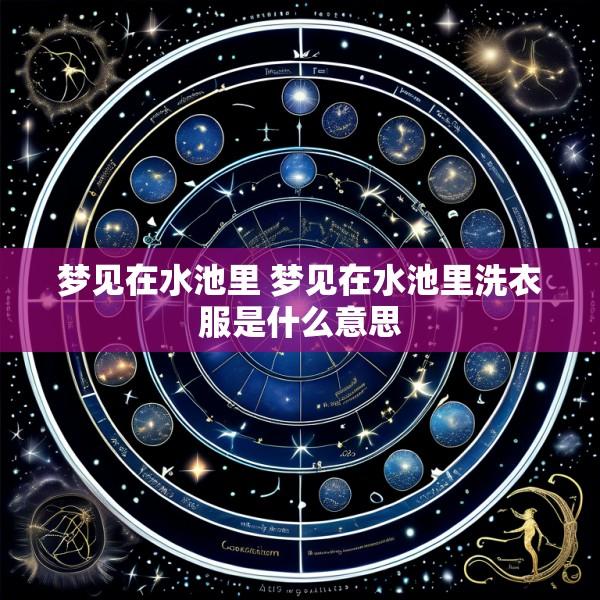 梦见在水池里 梦见在水池里洗衣服是什么意思