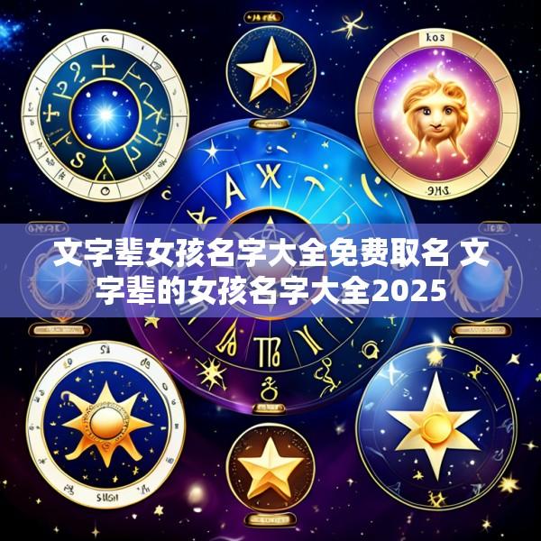 文字辈女孩名字大全免费取名 文字辈的女孩名字大全2025