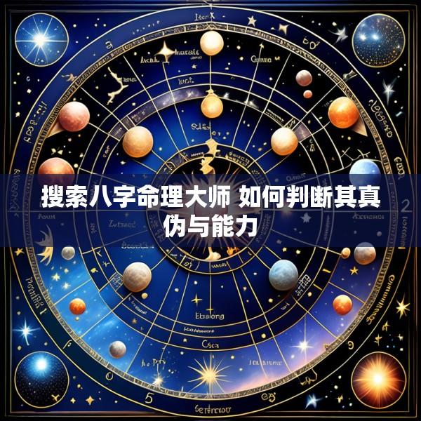 搜索八字命理大师 如何判断其真伪与能力