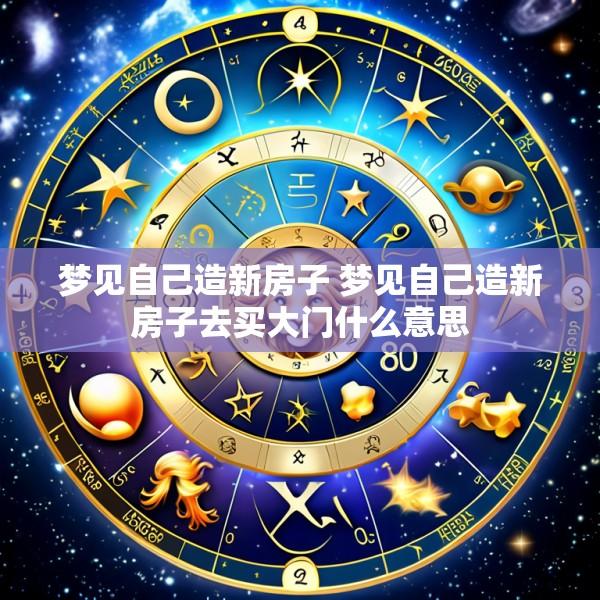 梦见自己造新房子 梦见自己造新房子去买大门什么意思