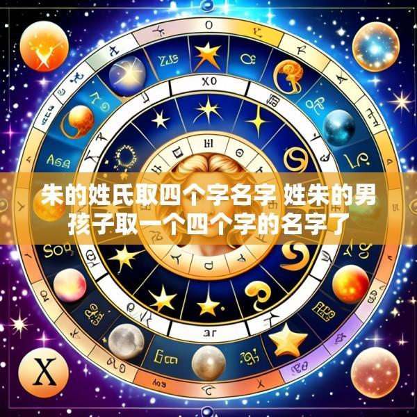 朱的姓氏取四个字名字 姓朱的男孩子取一个四个字的名字了