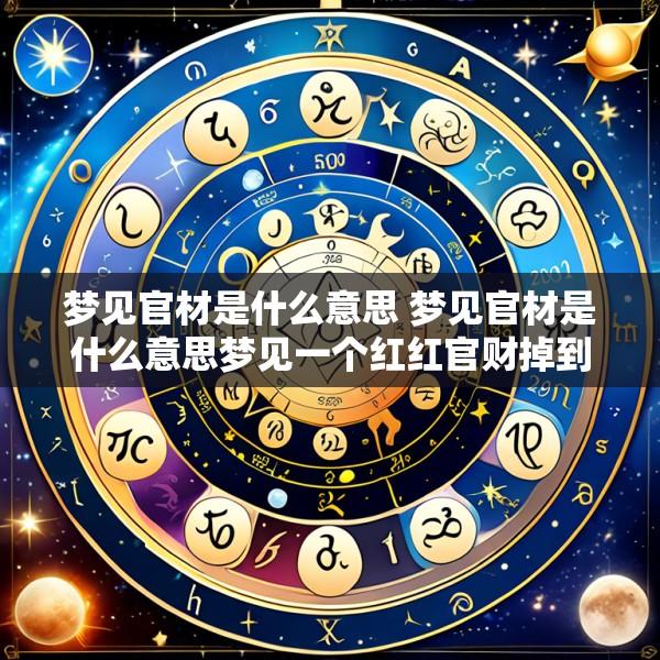梦见官材是什么意思 梦见官材是什么意思梦见一个红红官财掉到我的面前