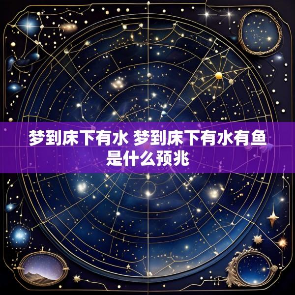 梦到床下有水 梦到床下有水有鱼是什么预兆