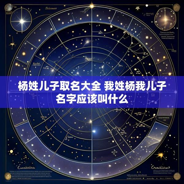 杨姓儿子取名大全 我姓杨我儿子名字应该叫什么