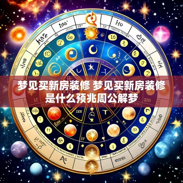 梦见买新房装修 梦见买新房装修是什么预兆周公解梦