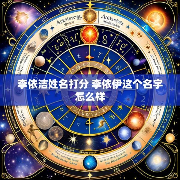 李依洁姓名打分 李依伊这个名字怎么样