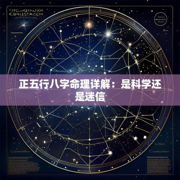 正五行八字命理详解：是科学还是迷信