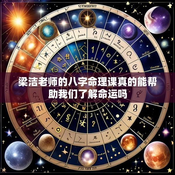梁洁老师的八字命理课真的能帮助我们了解命运吗