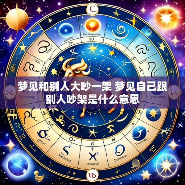 梦见和别人大吵一架 梦见自己跟别人吵架是什么意思