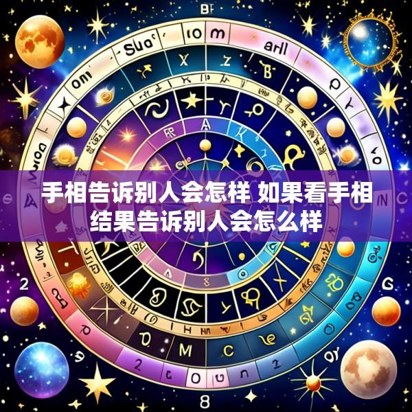 手相告诉别人会怎样 如果看手相结果告诉别人会怎么样