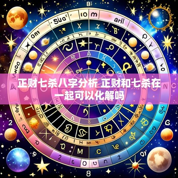 正财七杀八字分析 正财和七杀在一起可以化解吗