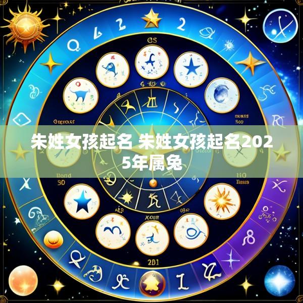 朱姓女孩起名 朱姓女孩起名2025年属兔