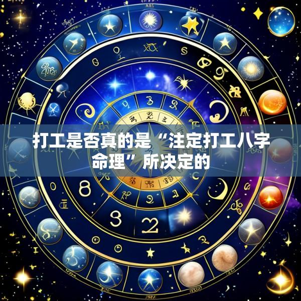 打工是否真的是“注定打工八字命理”所决定的
