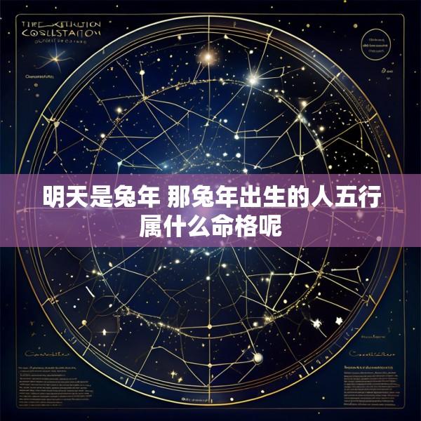 明天是兔年 那兔年出生的人五行属什么命格呢