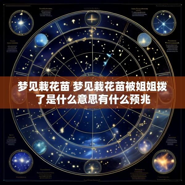 梦见栽花苗 梦见栽花苗被姐姐拨了是什么意思有什么预兆