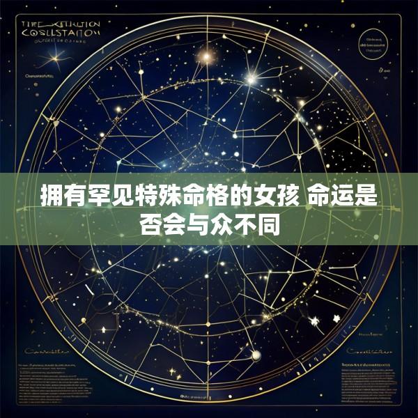 拥有罕见特殊命格的女孩 命运是否会与众不同