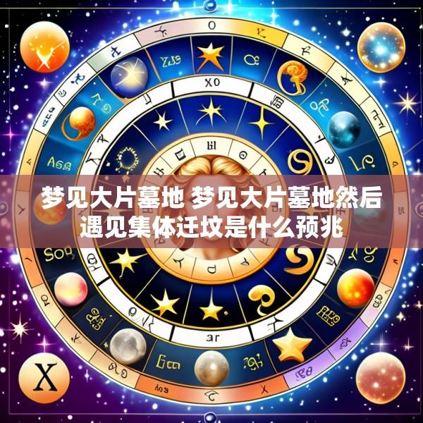 梦见大片墓地 梦见大片墓地然后遇见集体迁坟是什么预兆