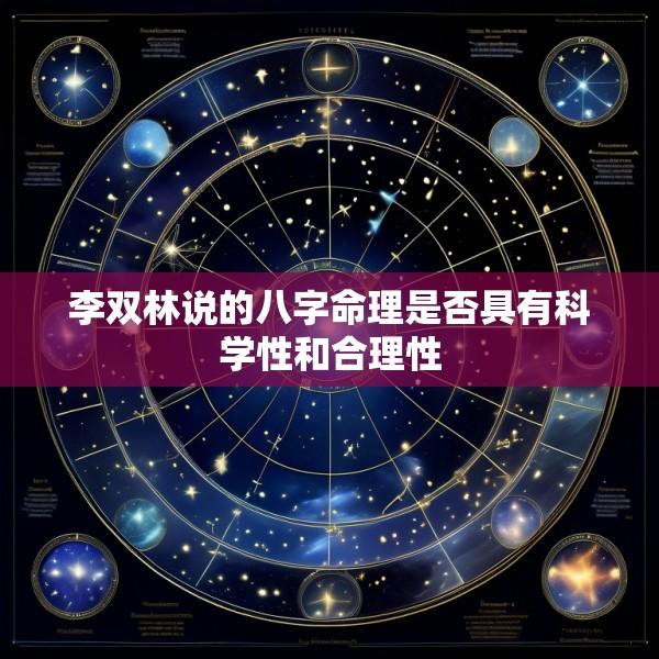 李双林说的八字命理是否具有科学性和合理性