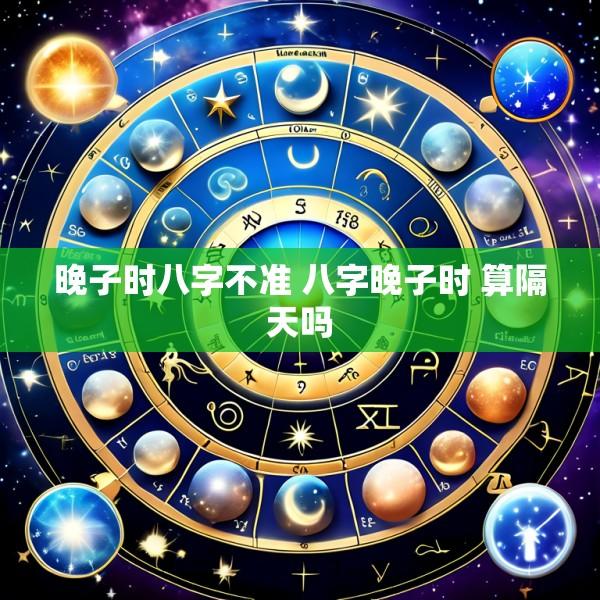 晚子时八字不准 八字晚子时 算隔天吗