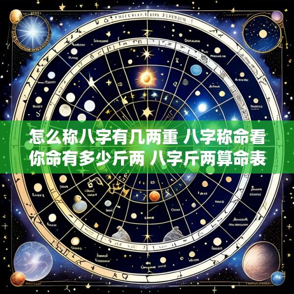 怎么称八字有几两重 八字称命看你命有多少斤两 八字斤两算命表(图文)