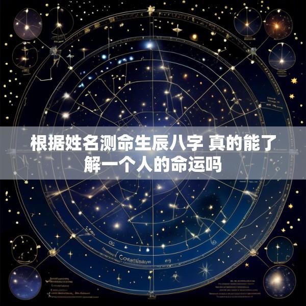根据姓名测命生辰八字 真的能了解一个人的命运吗
