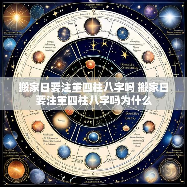 搬家日要注重四柱八字吗 搬家日要注重四柱八字吗为什么