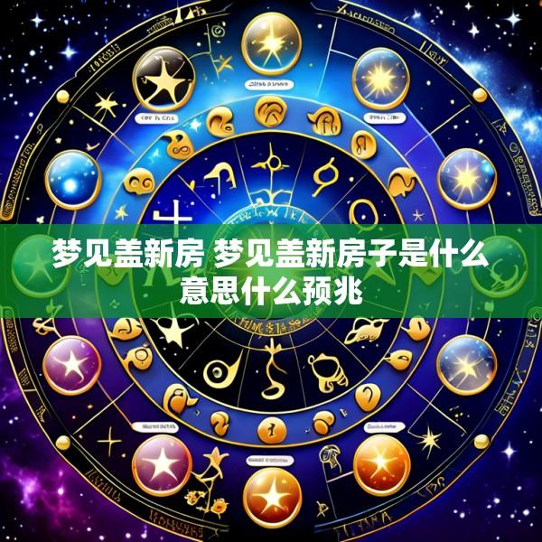 梦见盖新房 梦见盖新房子是什么意思什么预兆