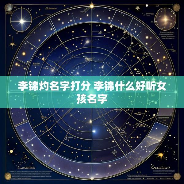 李锦灼名字打分 李锦什么好听女孩名字