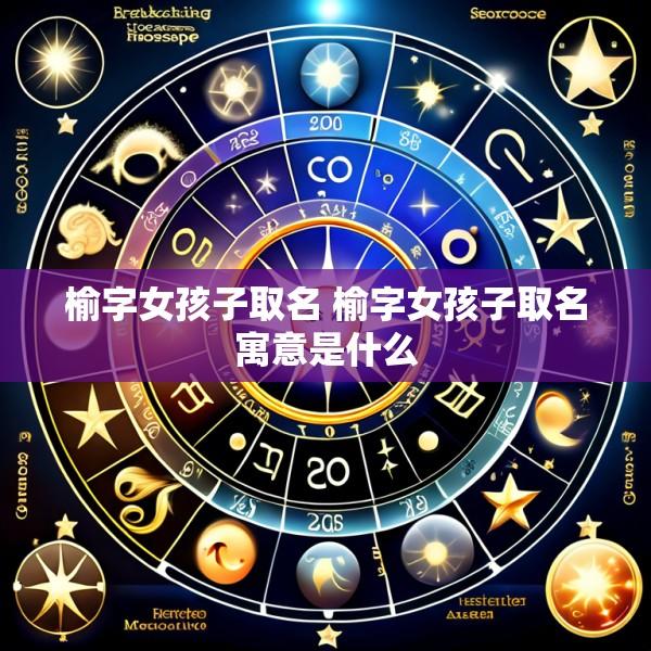 榆字女孩子取名 榆字女孩子取名寓意是什么