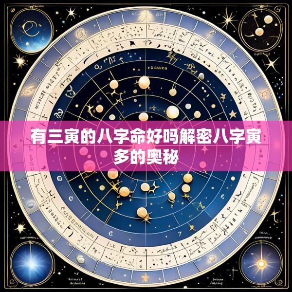 有三寅的八字命好吗解密八字寅多的奥秘