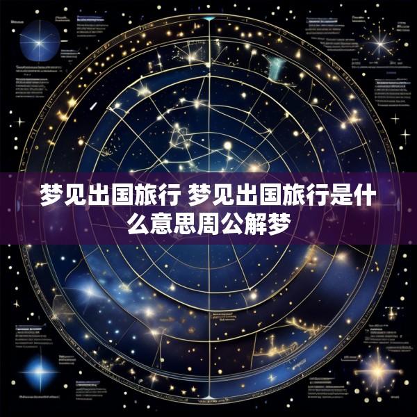 梦见出国旅行 梦见出国旅行是什么意思周公解梦